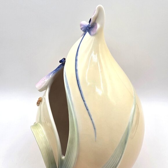 Vintage Franz Collection Porcelain Dragonfly Vase by Jen Woo FZ00889 Stunning! - Picture 10 of 14